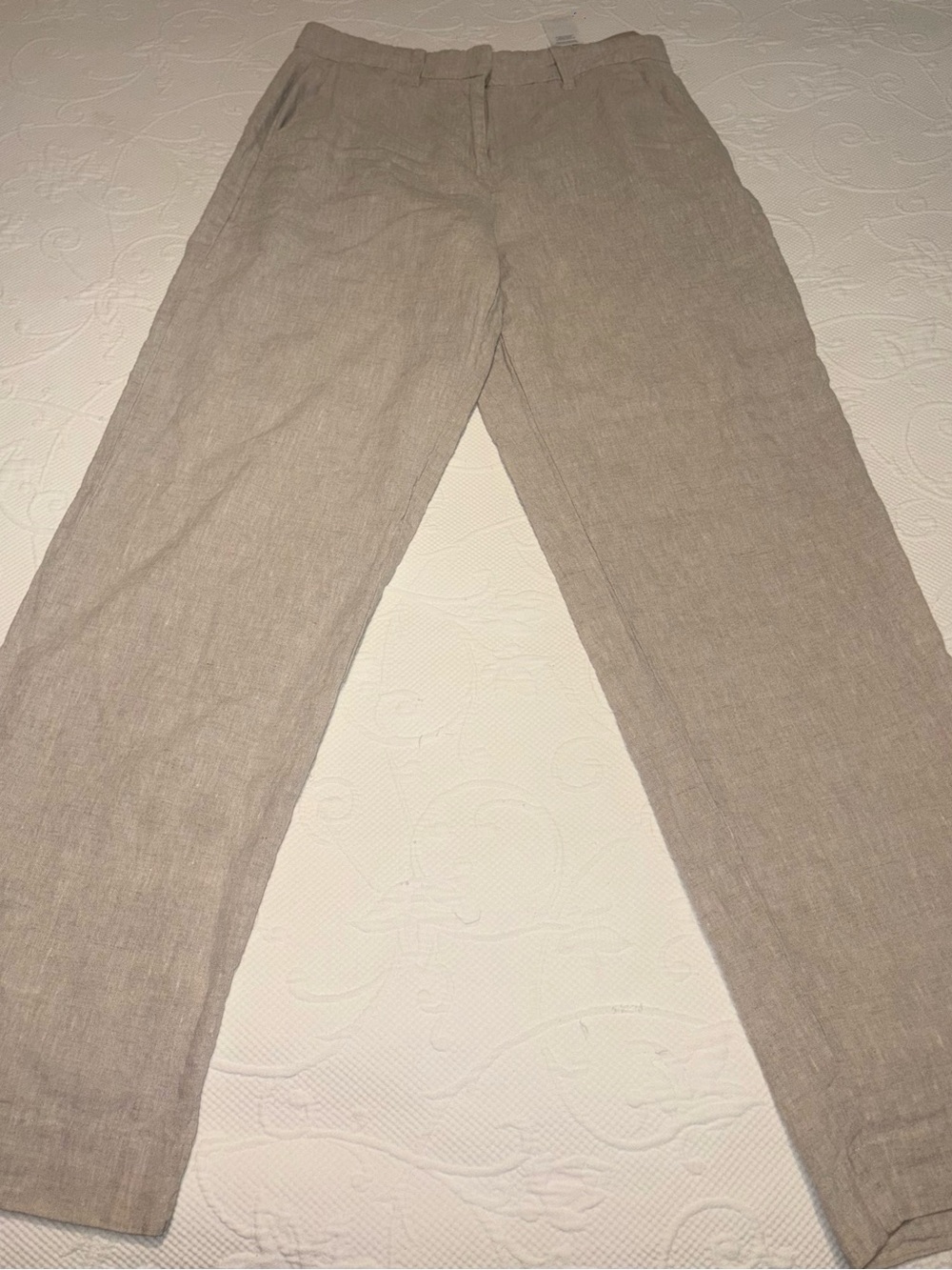 Frank & Oak Beige Linen Pants